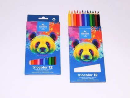 Pastelky trojhranné Triocolor Medvěd – 12 barev