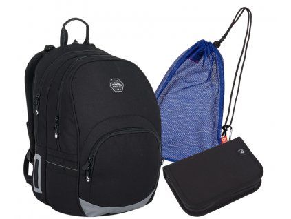 Černý školní batoh Topgal - KIMI 24020 - SET MEDIUM