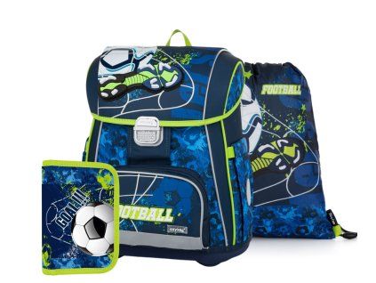 Školní set Oxybag PREMIUM Fotbal – ergonomická aktovka, penál a sáček