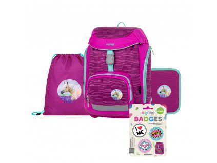Školní batoh Oxybag v setu - Set 4dílný OXY Sherpy Pink