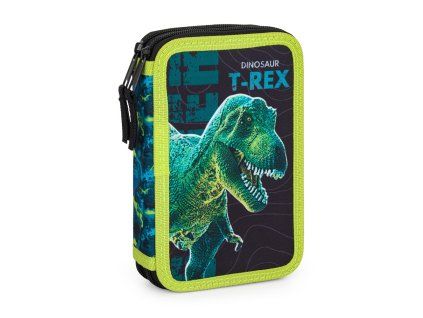 Školní penál 2 patra Oxybag Premium Dinosaurus – prázdný