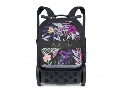 Školní a cestovní batoh na kolečkách Nikidom Roller UP XL Tropic (27 l), Černý