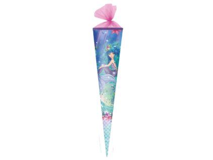 Kornout do školy 70 cm – mořská panna (kulatý, uzávěr tyl)