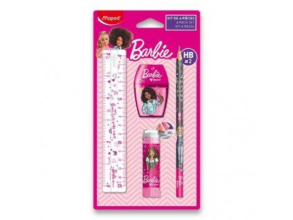 Souprava školních potřeb Mini Stationery – Barbie (4 díly)