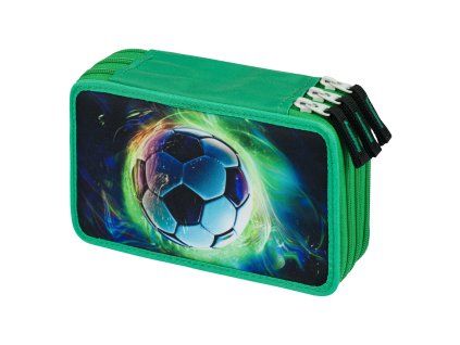 Školní penál třípatrový Baagl – Fotbal míč (prázdný)