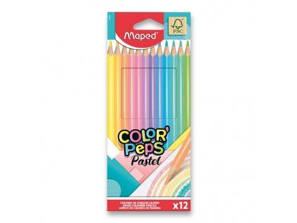 Pastelky Maped Color Peps Pastel – 12 barev