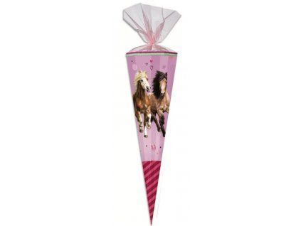 Kornout do školy 85 cm Horses hranatý tyl