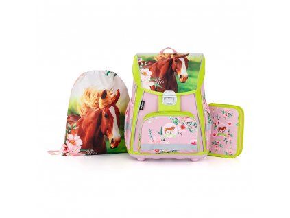 Aktovka do školy v setu - Oxybag PREMIUM kůň