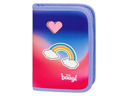 Baagl školní penál Hippie – jednopatrový, 2 chlopně, prázdný