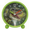 Stolní budík Dino World – zelený T-Rex, tichý chod