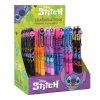 Colorino gumovatelné pero Stitch Black – stiskací, modrá náplň 1