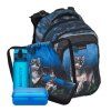 Školní set Bagmaster LUMI 24 F – Vlk (batoh + penál + vak + krabička + láhev)