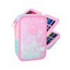 Růžový dvoupatrový penál Jumper Tie Dye – vybavený 1