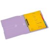 Pořadač A4 fialový Easy Orga (Herlitz) – dvoukroužkový, transparentní PP, 4 cm