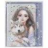 Diář s tužkou Top Model Janet – husky, třpytivý zápisník pro holky