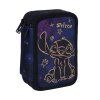 Penál 3 zipy CoolPack Jumper – Stitch GOLD (vybavený)