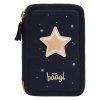 Školní penál Baagl Unicorn Gold – třípatrový 3