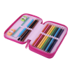 Školní penál 2 zipy CoolPack Jumper Hello Kitty Pink 2 vybavený 1