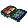 Školní penál 2 zipy CoolPack Jumper Gamer Chess vybavený 2