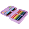 Školní penál 2 zipy CoolPack Jumper Seafish vybavený 1