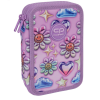 Školní penál 2 zipy CoolPack Jumper Seafish vybavený