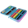 Školní penál 2 zipy CoolPack Jumper Seafish vybavený 1