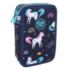 Školní penál 2 zipy CoolPack Jumper Mrs Unicorn vybavený