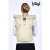 Volnočasový batoh Baagl Roll Beige – béžový rolovací batoh 29 l