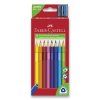 Pastelky Faber-Castell Junior Triangular – 10 barev + ořezávátko