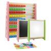 multifunkcni tabule s pocitadlem 25x30x9 cm drevena 3v1 mix 2 barev
