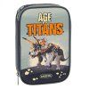 Velký školní penál Ars Una Age of the Titans šedý s klopou