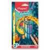 Pastelky Maped Jumbo Jungle Fever – trojhranné, 12 barev (od 2 let)